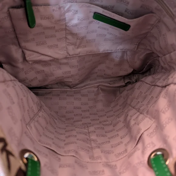 Michael Kors Brown and Green Tote Bag - Picture 4 of 5